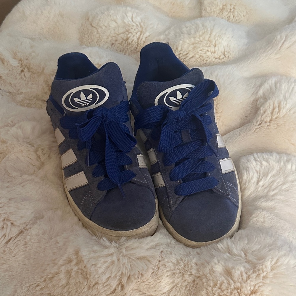 Adidas Kids Navy and White Sneakers